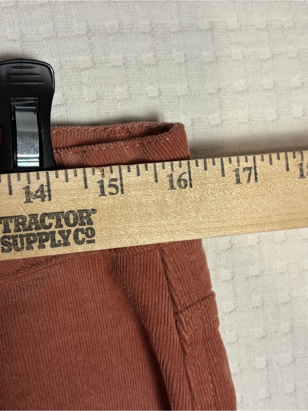 NEW Chelsea & Violet Barrel Corduroy Jeans Pants Coral Cotton Pockets Size 30 - Picture 9 of 12